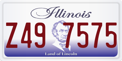 IL license plate Z497575