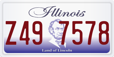 IL license plate Z497578