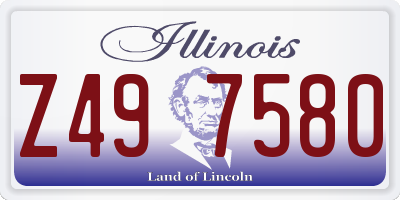 IL license plate Z497580