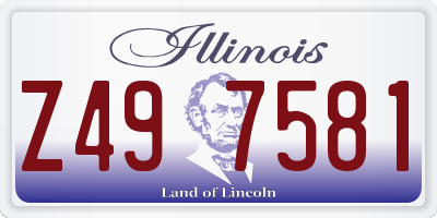 IL license plate Z497581