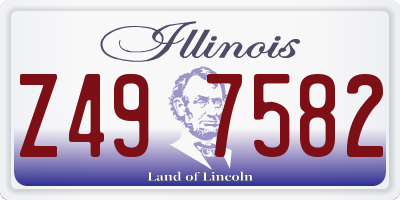 IL license plate Z497582