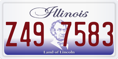 IL license plate Z497583