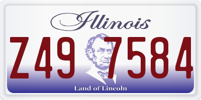 IL license plate Z497584