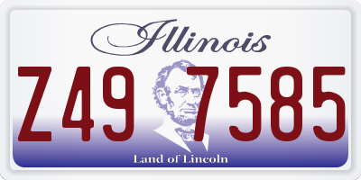 IL license plate Z497585