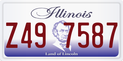 IL license plate Z497587