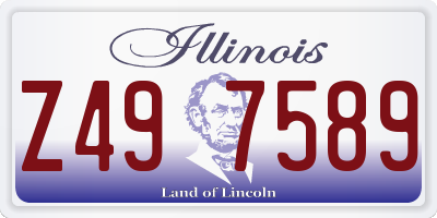 IL license plate Z497589