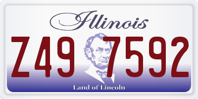 IL license plate Z497592