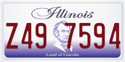 IL license plate Z497594