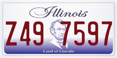 IL license plate Z497597