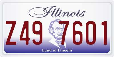 IL license plate Z497601