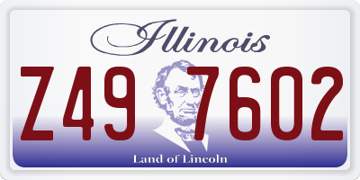 IL license plate Z497602