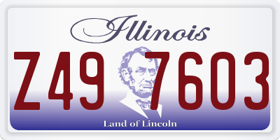 IL license plate Z497603