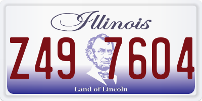 IL license plate Z497604