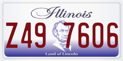 IL license plate Z497606
