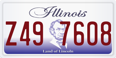 IL license plate Z497608
