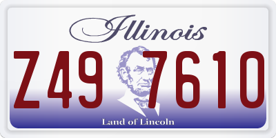 IL license plate Z497610