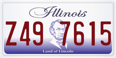 IL license plate Z497615