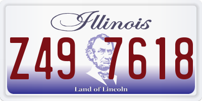 IL license plate Z497618