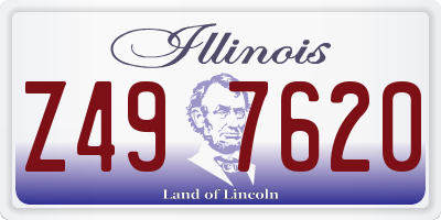 IL license plate Z497620