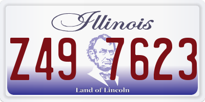 IL license plate Z497623