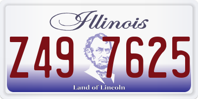 IL license plate Z497625