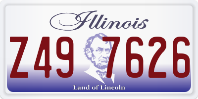 IL license plate Z497626