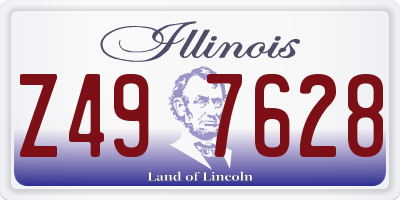 IL license plate Z497628
