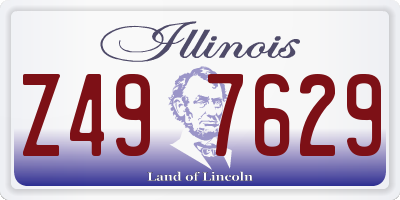 IL license plate Z497629