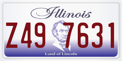IL license plate Z497631