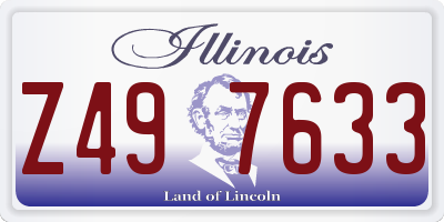 IL license plate Z497633