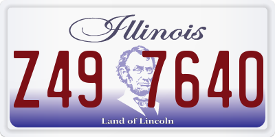IL license plate Z497640