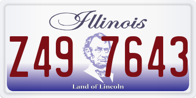 IL license plate Z497643