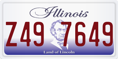 IL license plate Z497649
