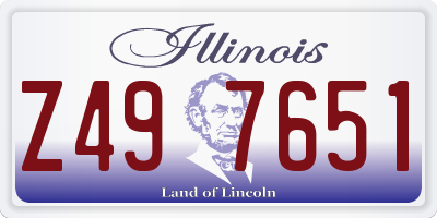 IL license plate Z497651