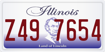 IL license plate Z497654