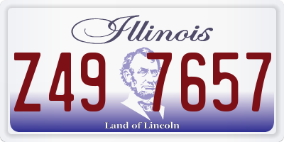 IL license plate Z497657