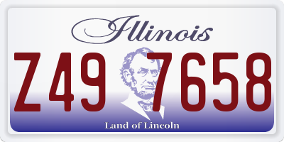 IL license plate Z497658
