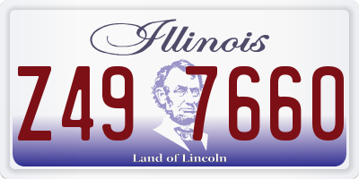 IL license plate Z497660