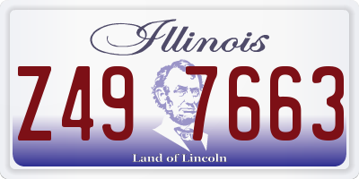 IL license plate Z497663