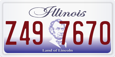 IL license plate Z497670