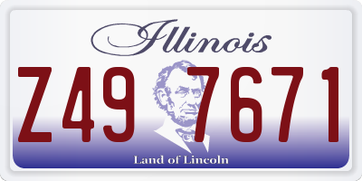 IL license plate Z497671