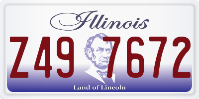 IL license plate Z497672