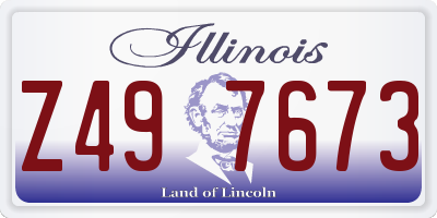IL license plate Z497673