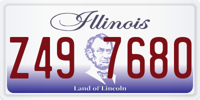 IL license plate Z497680