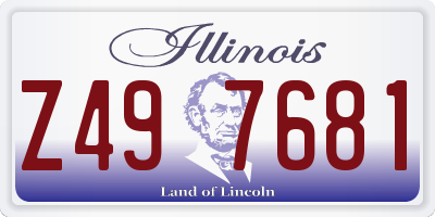 IL license plate Z497681