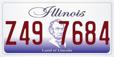 IL license plate Z497684