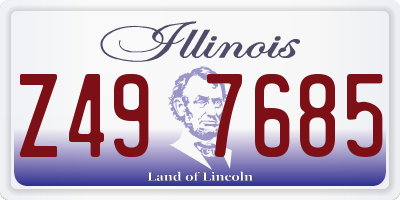 IL license plate Z497685