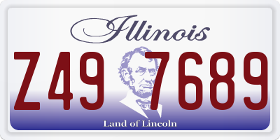IL license plate Z497689