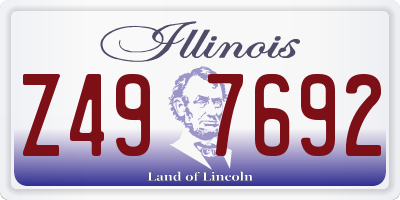IL license plate Z497692
