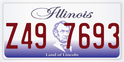 IL license plate Z497693